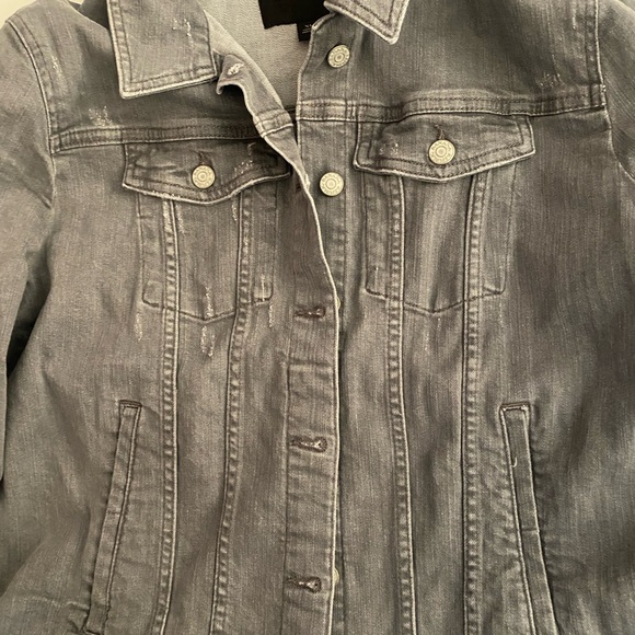 Banana Republic Light Gray Denim Jacket - Picture 2 of 5